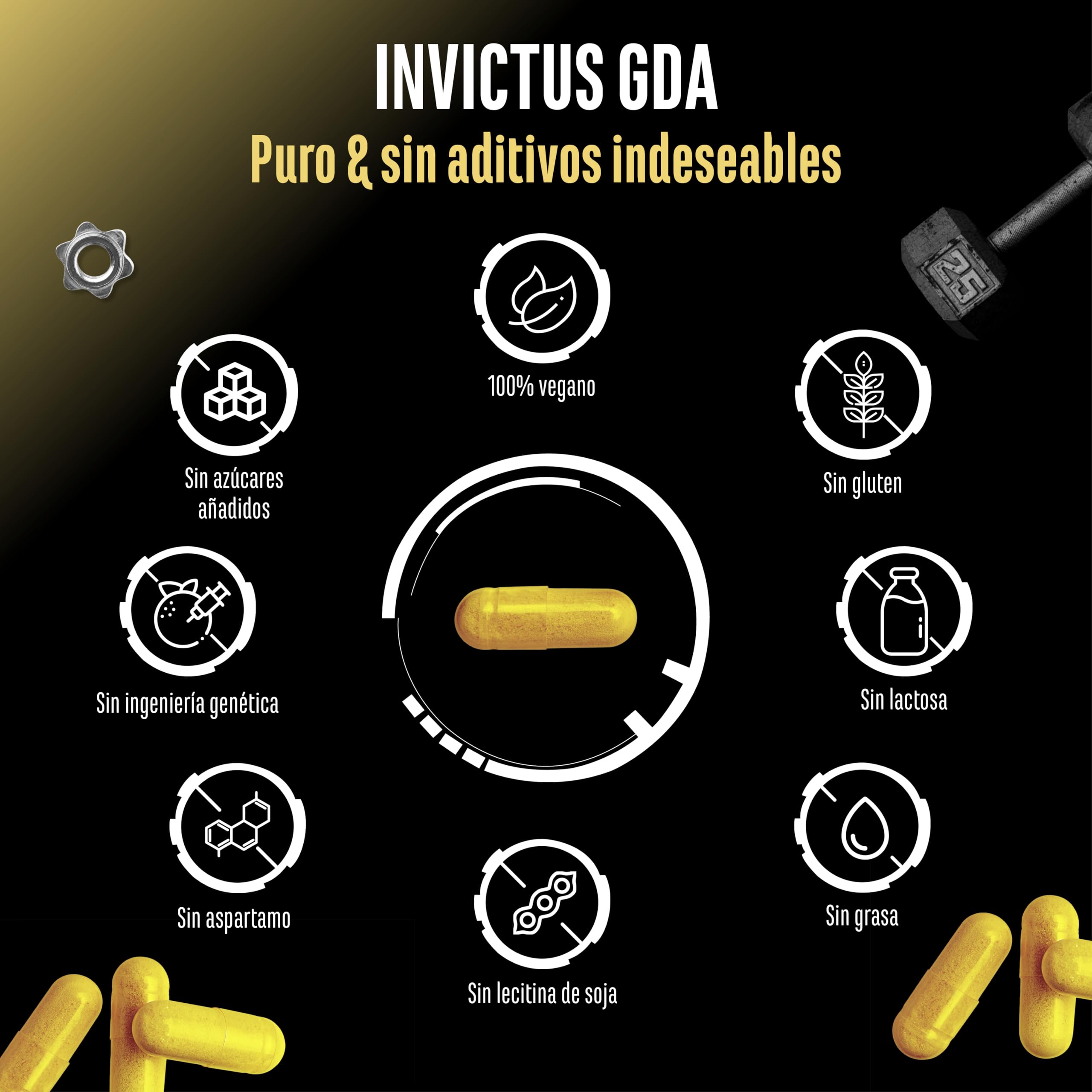 Invictus G.D.A – Complejo GDA de alta dosis con berberina, Cinnulin PF® (extracto de corteza de canela) y ácido R-alfa-lipoico bioactivo – 120 cápsulas veganas