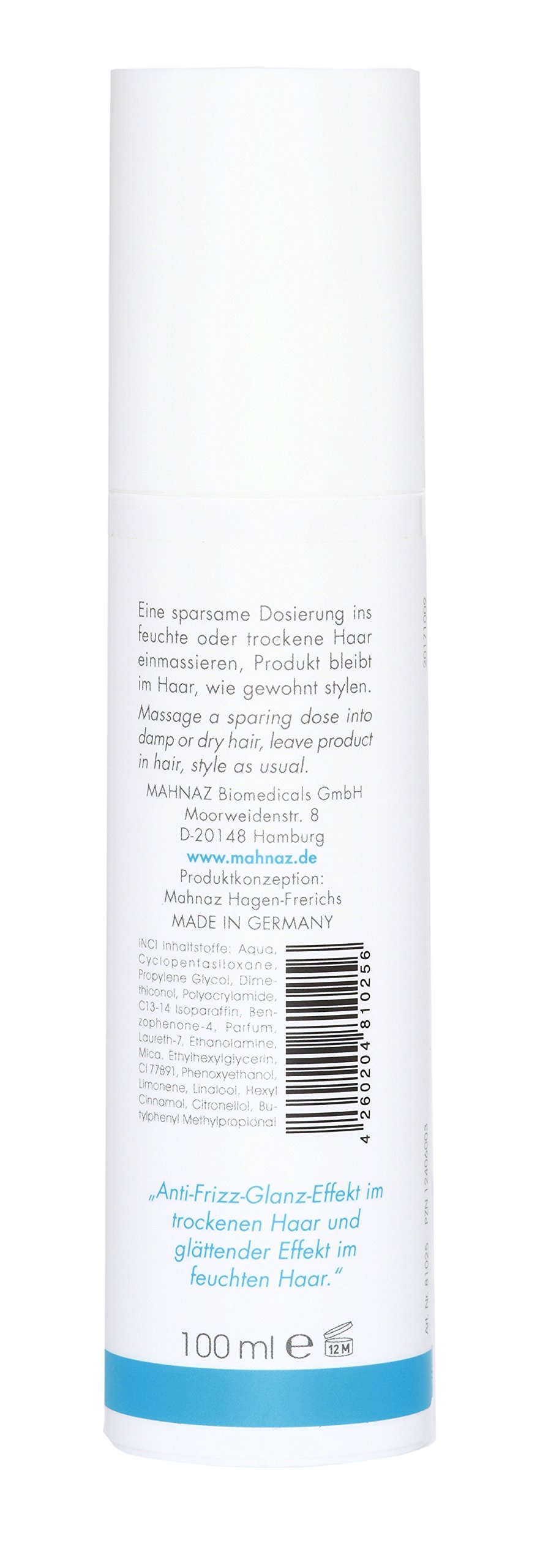 MAHNAZ® Thermo Antifrizzcreme KOLIBRI, Hitzeschutz mit Antifrizz-Effekt, Glättung und Glanz, 100ml