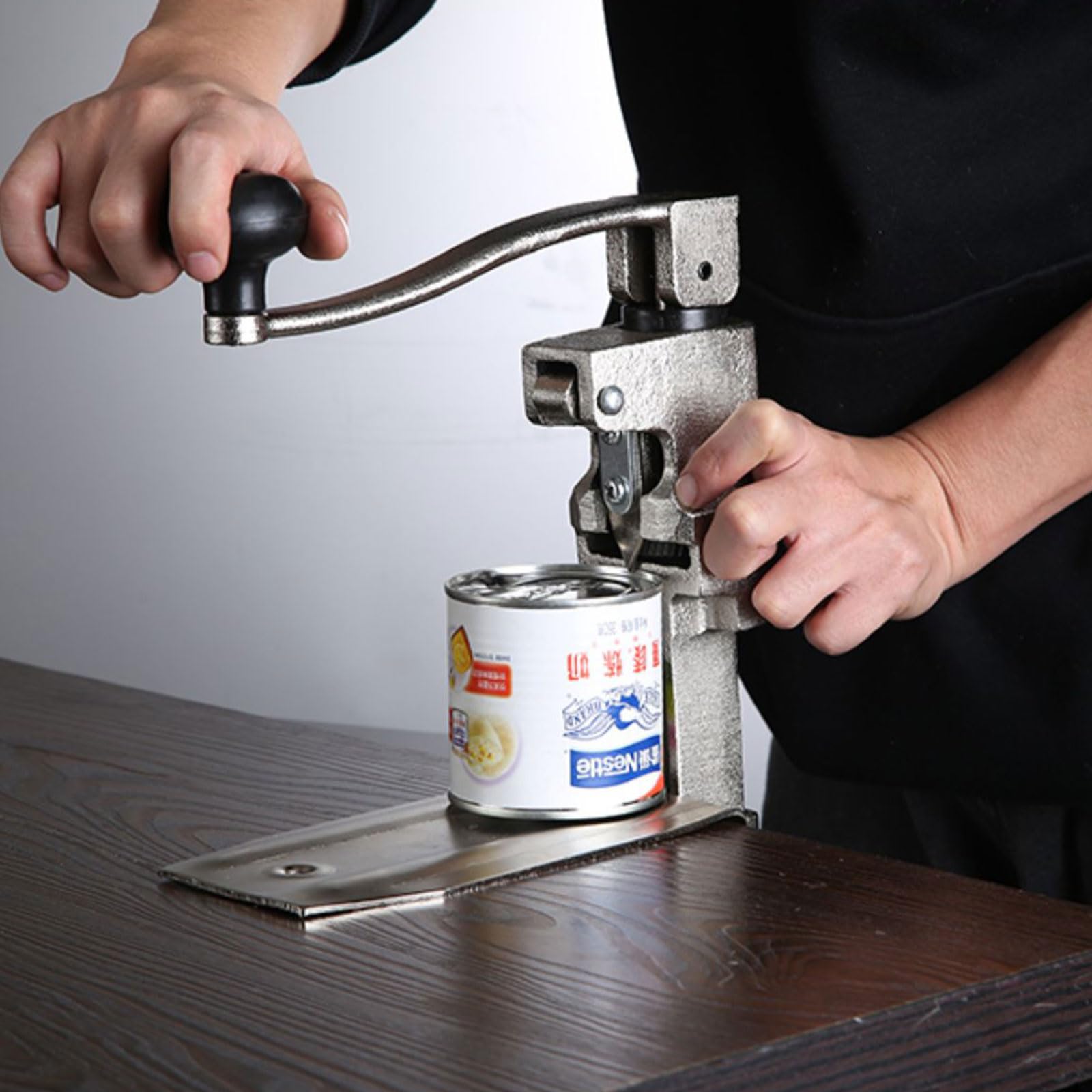 Apriscatole manuale resistente, montato su tavolo, regolabile in altezza, per ristorante, cucina, hotel, bar, casa