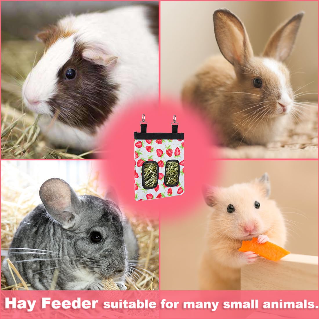 DZWLKJ Guinea Pig Hay Feeder, 600D Polyester, Rabbit Hay Feeder Bag, S -10"x 8"x 0.4", Guinea Pig, Chinchilla, Hamsters, Small Pets, 1 Pack, Lightweight - image 7