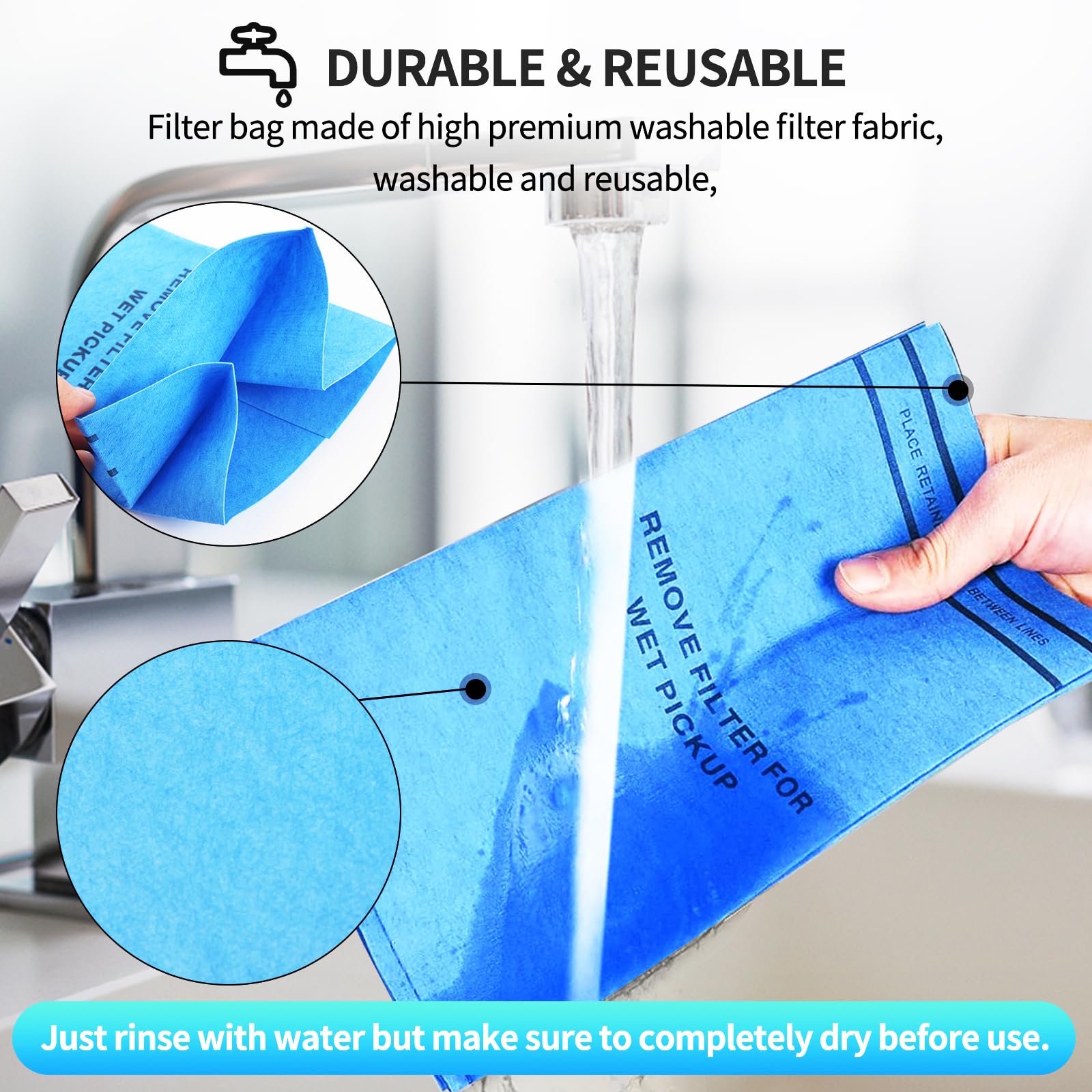 Wet Dry Vac Filter Bag Replacement For Stinger 2.5-5 Gallon Wet