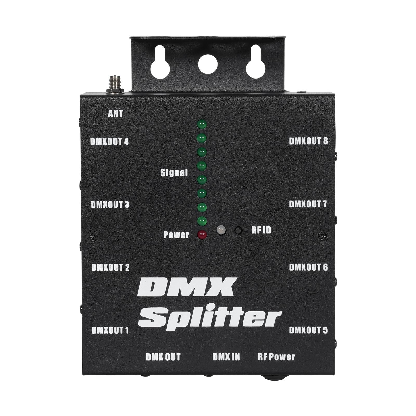 DMX Optical Splitter, DMX512 Optical Signal Booster, Distributor, 1 Direct Input and Output, 8 Independent Outputs for Light Control, Stage Console, Party, DJ, Club, Disco, KTV