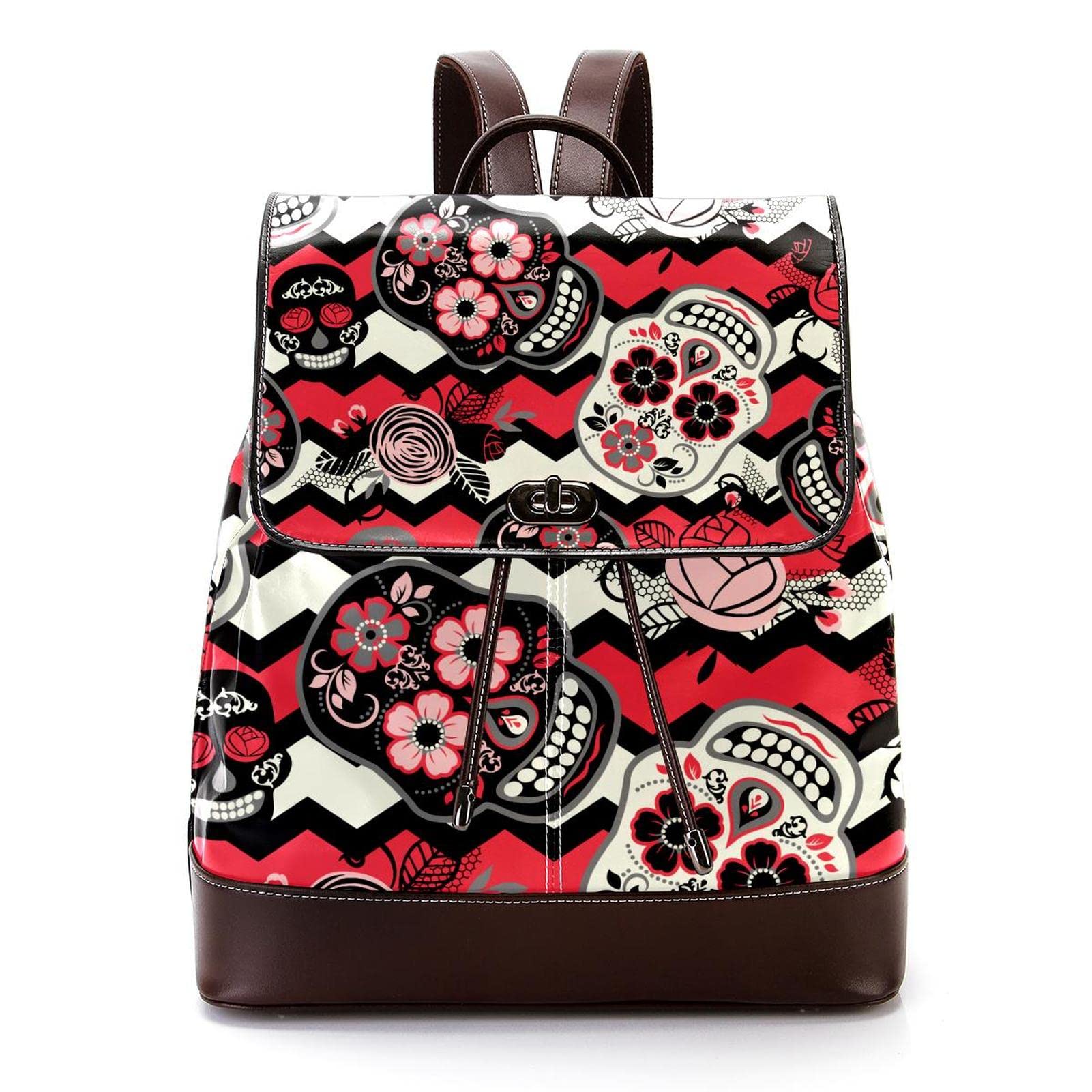 Retro paski boho mini sztuczna skóra plecak torebka, damski plecak torebka torba szkolna, Wielokolorowy 12
