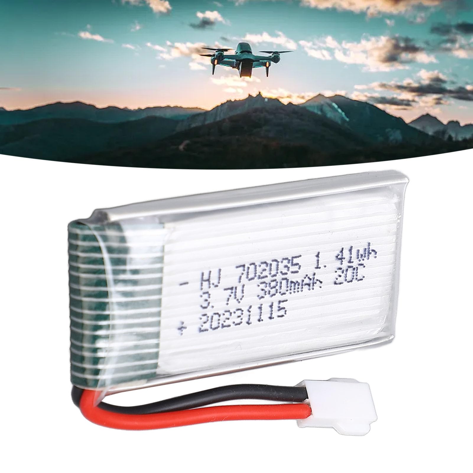 Batteria LiPo 3.7V 300mAh 702030 Ricaricabile Per Drone H56-T2G U816 U830 E Simili