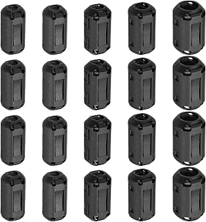uxcell 60 Pcs Ferrite Filter Ring Core RFI EMI Noise Suppression Cable Clip ID 3/5/7/9/13mm 0.12/0.2/0.28/0.35/0.51Inch Regular Styles for Electronic Devices, Industry, Black