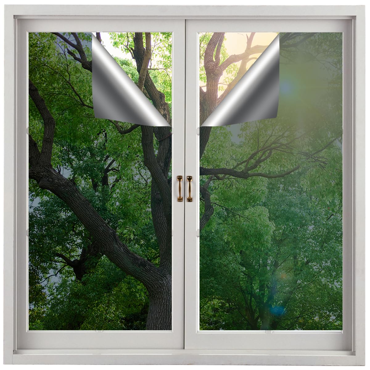 OctBird Fensterfolie Spiegelfolie Hausfenster UV-Schutz Fön-Sonnenschutzfolie Hitzeschutz 75x200cm