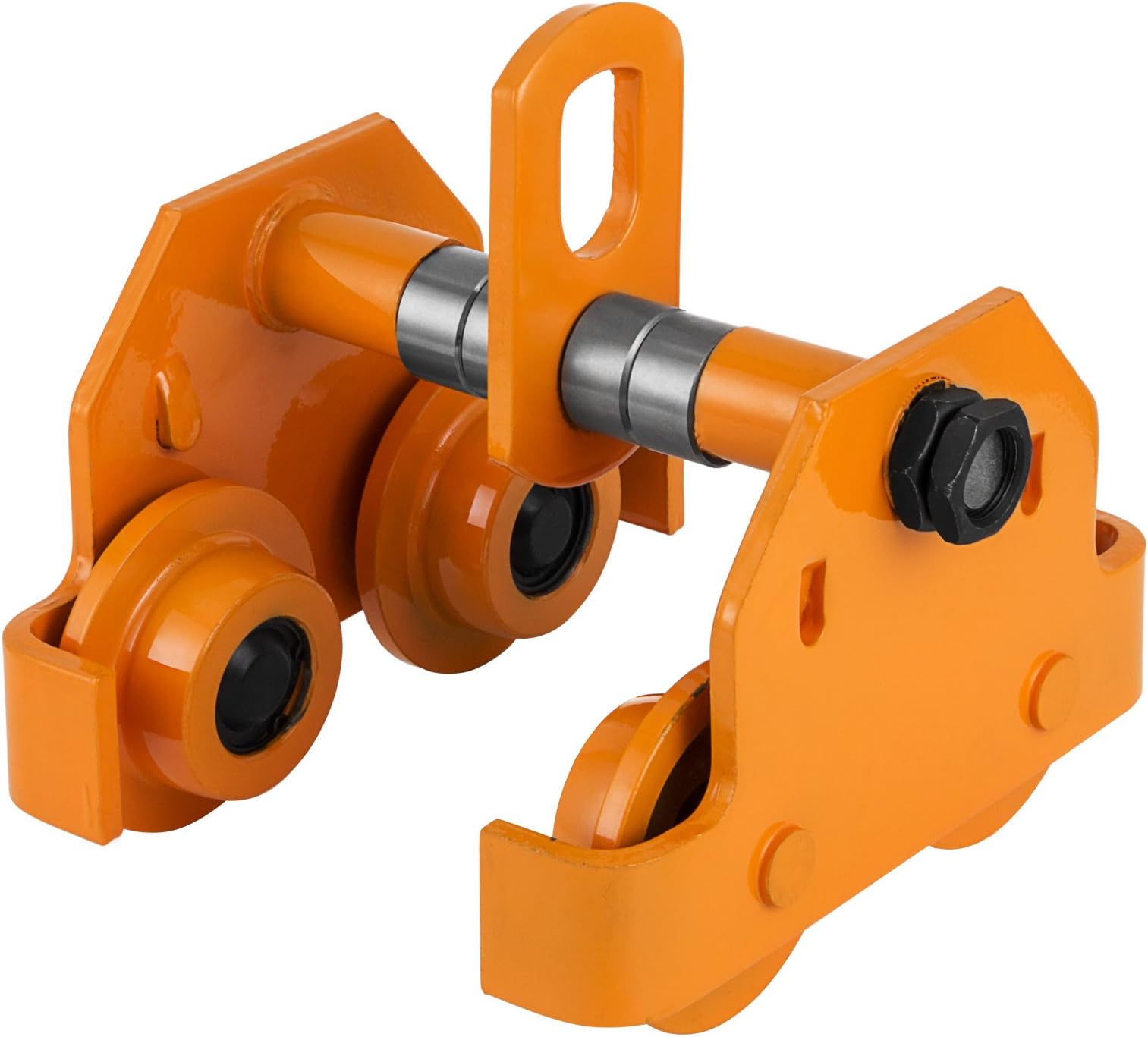 FORAVER 3T Push Beam Trolley 6600LBS Capacity Trolley Heavy Duty Dual Wheels Manual Plain Trolley for I Beam Flange 2.5" to 5.5" (3T)