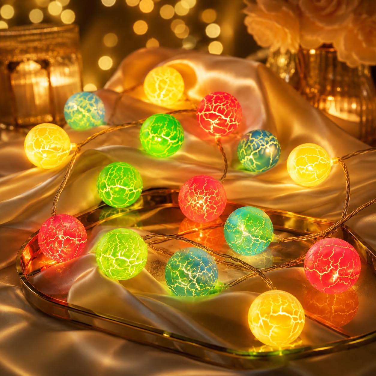 Moroccan String Lights - 14 LED Warm White -8