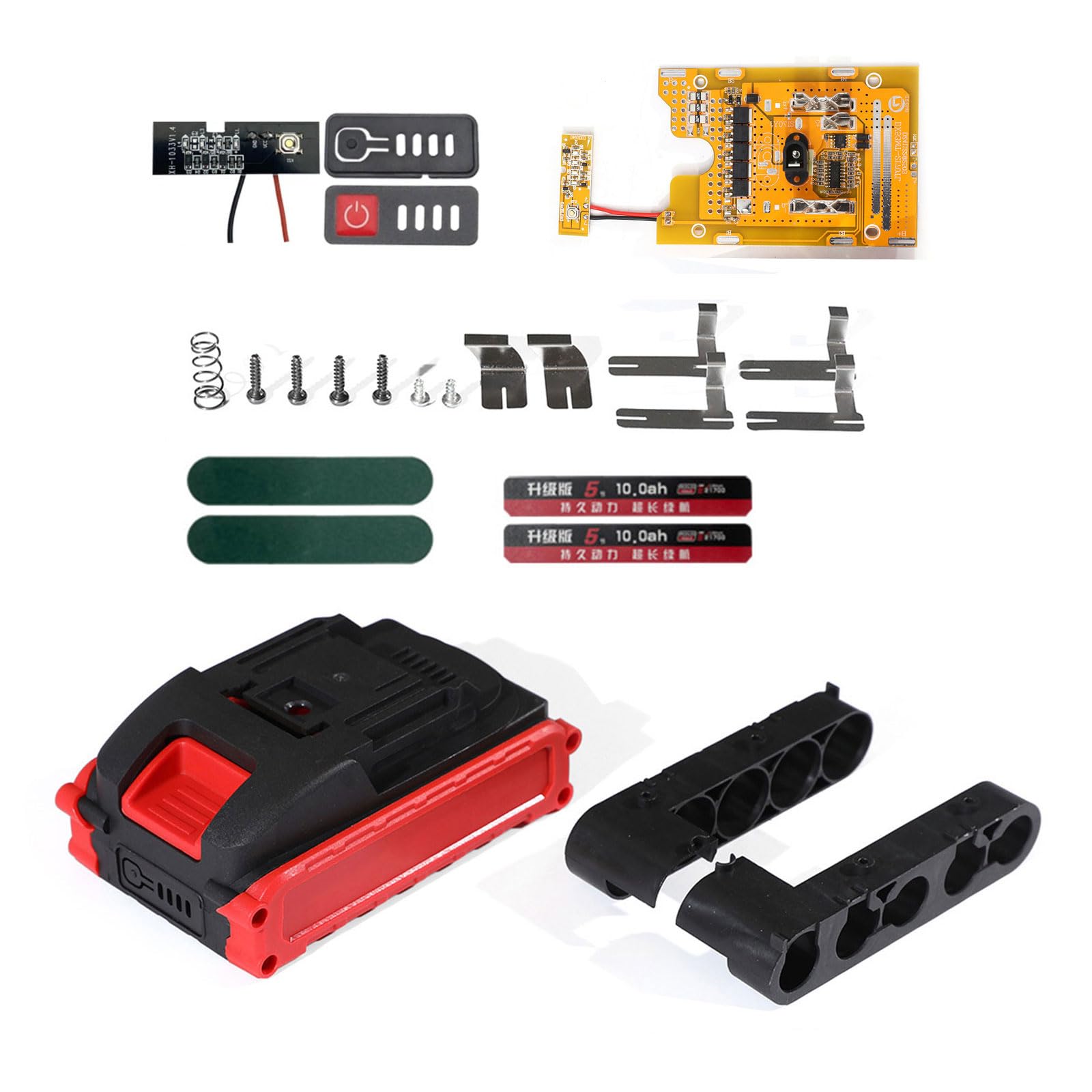 Hzbb 5 Knots Screwdriver Drill Battery Abs Housing 21700 Battery Pack Set Power Tool And Diyer Projects Pack