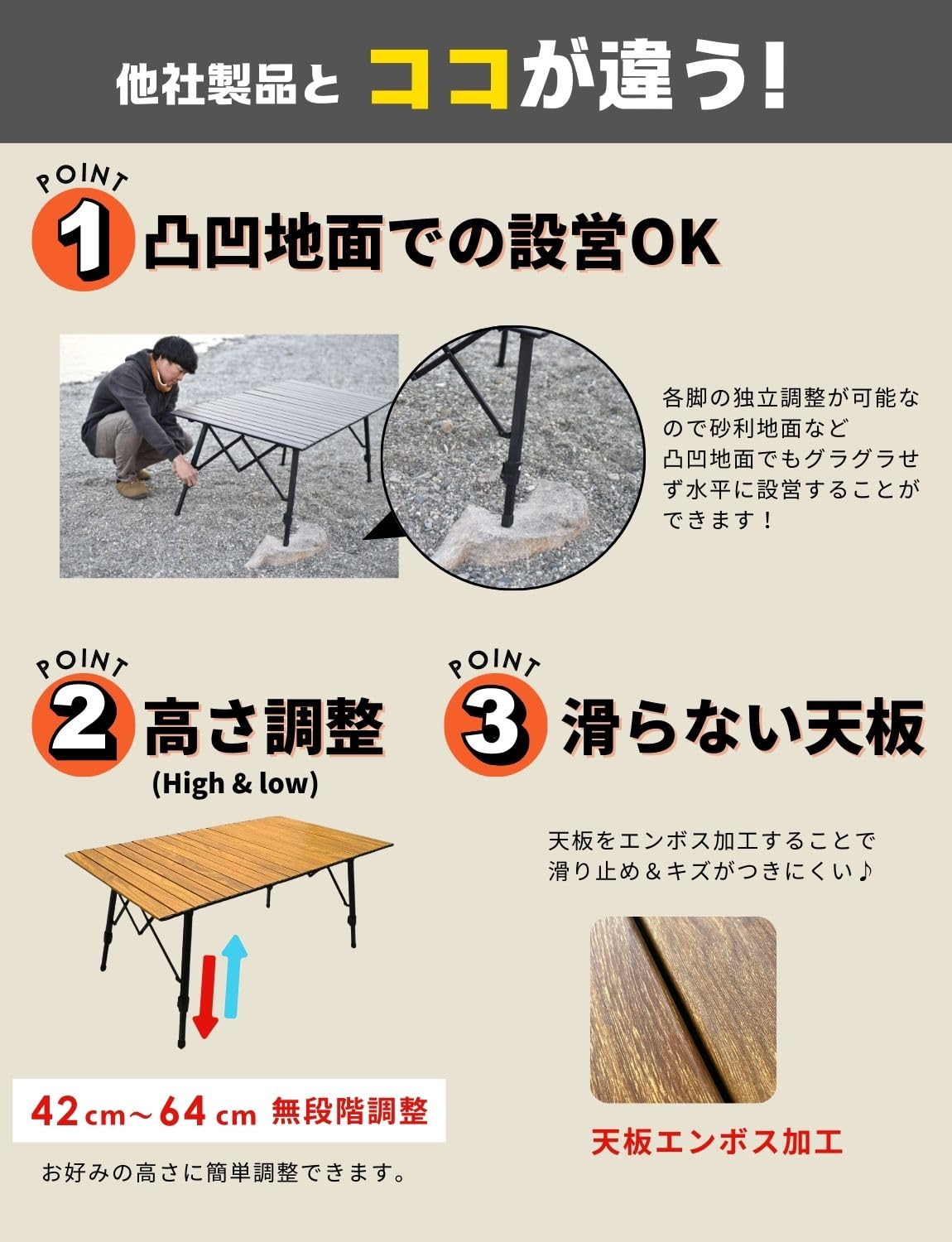 Amazon.co.jp: DANISH BLUE Outdoor Table, 4.7 x 27.6 inches (120 x