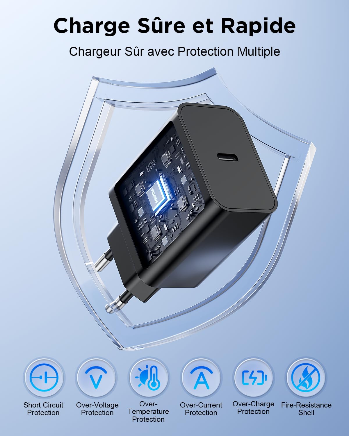 Chargeur USB C 45W Chargeur Samsung Charge Rapide et 2M Câble pour Samsung Galaxy S26 S25 Ultra S24 S23 S22 S21 FE A57 A56 A55 A54 A37 A36 A35 A25 A26 A17 A16, Prise USB C Secteur Type C Adaptateur