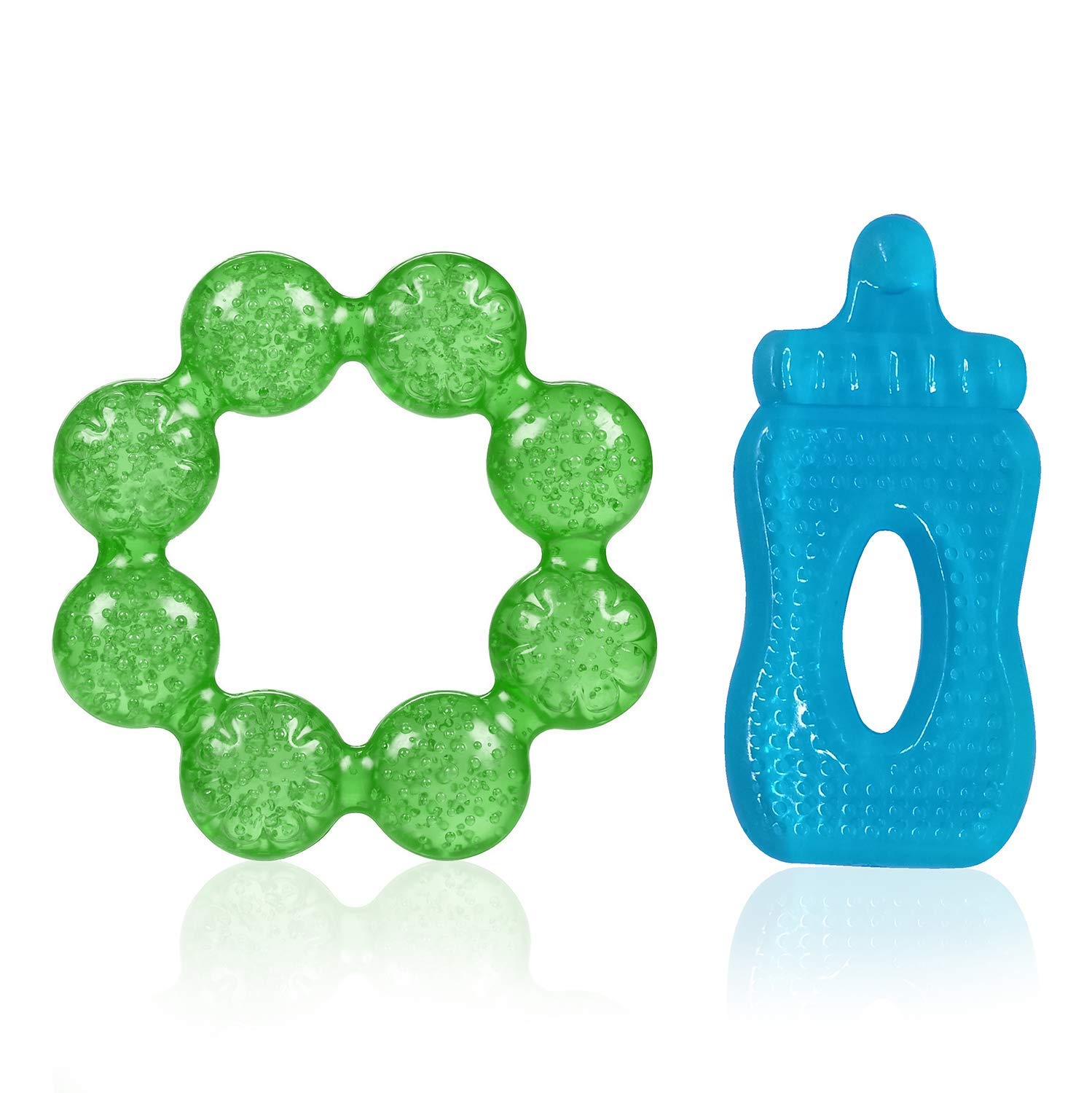 Glan Lightweight Duck and Hand Shape Toys for Babies Teether Set of 2 Pcs 10 Gram Pack of 1