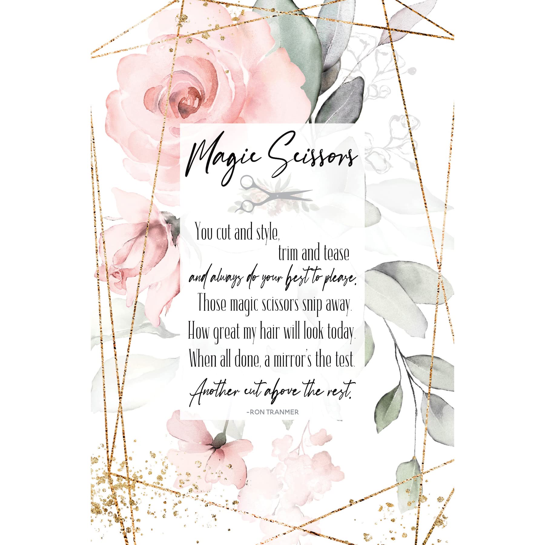 DEXSA Magic Scissors Wood Frame Wall Plaque | Made in the USA | Wonderful Gift | Inspirational Sentiment | Metal Hanger and Easel on Back | Self-Standing or Wall Hanging | 6"x9"