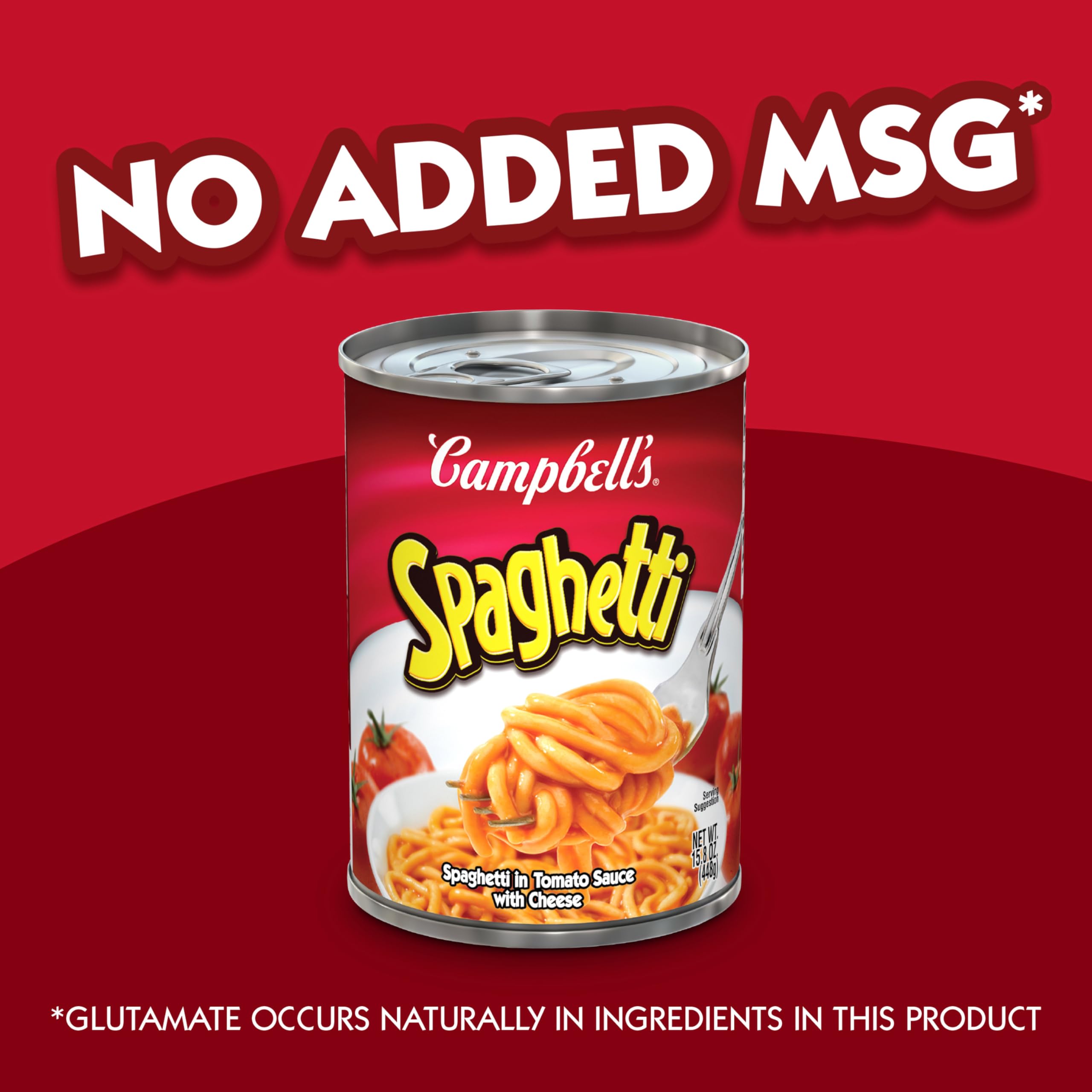 Campbell's Canned Spaghetti, Snacks for Kids and Adults,15.8 OZ Can