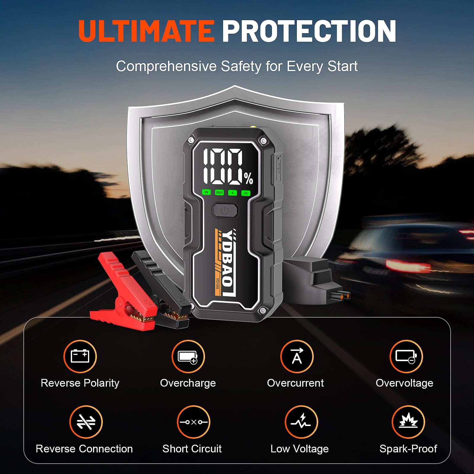 YDBAO 12V Starthilfe Powerbank Autobatterie Booster