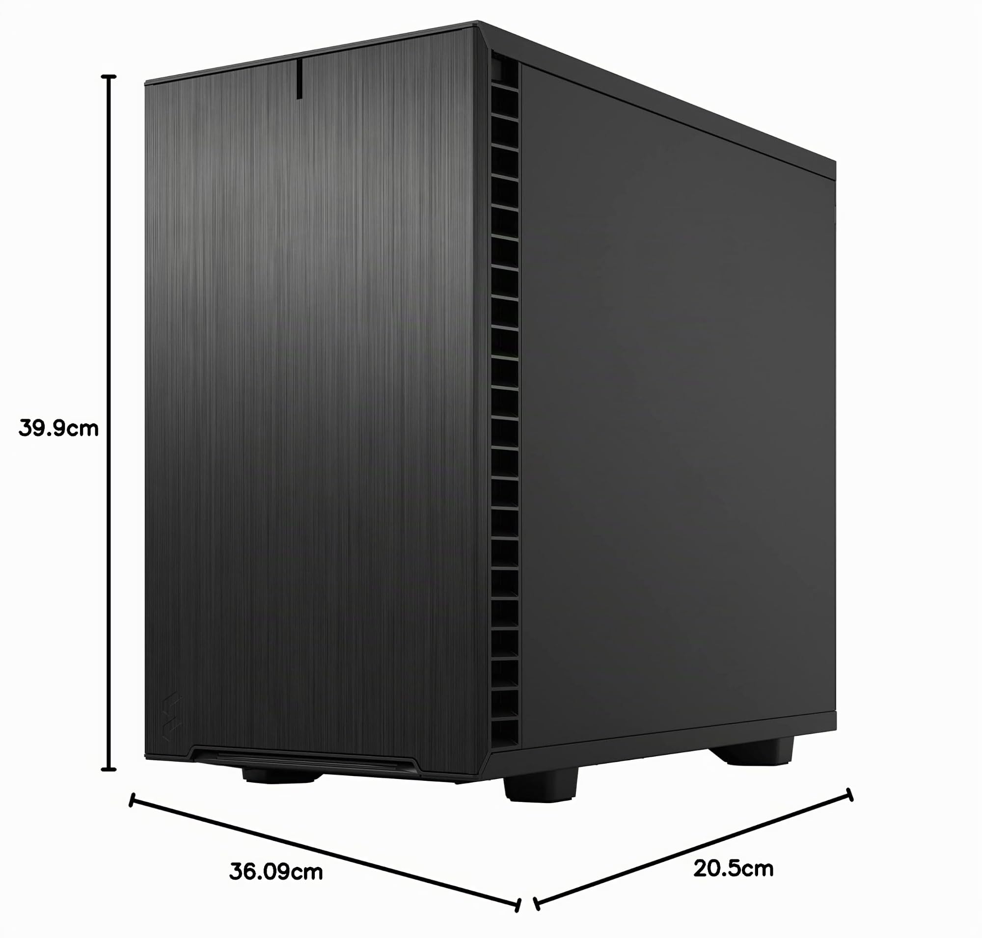 Fractal Design Define 7 Nano Black Brushed Aluminum/Steel Mini ITX Silent Light Tinted Tempered Glass Window Nano Tower Computer Case