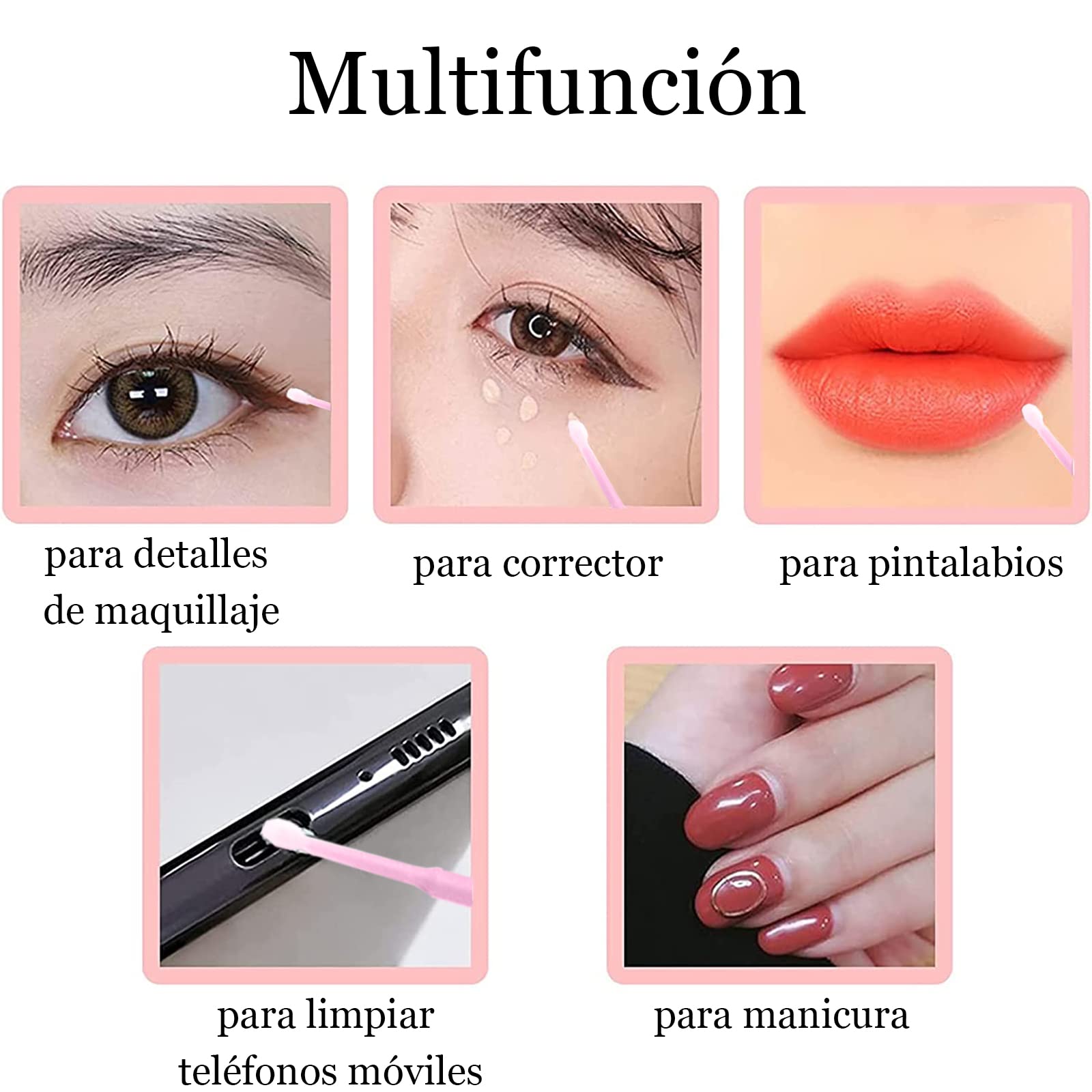 VEGCOO 150pcs Pinceles de Labios Desechables Cepillos Aplicadores de Maquillaje