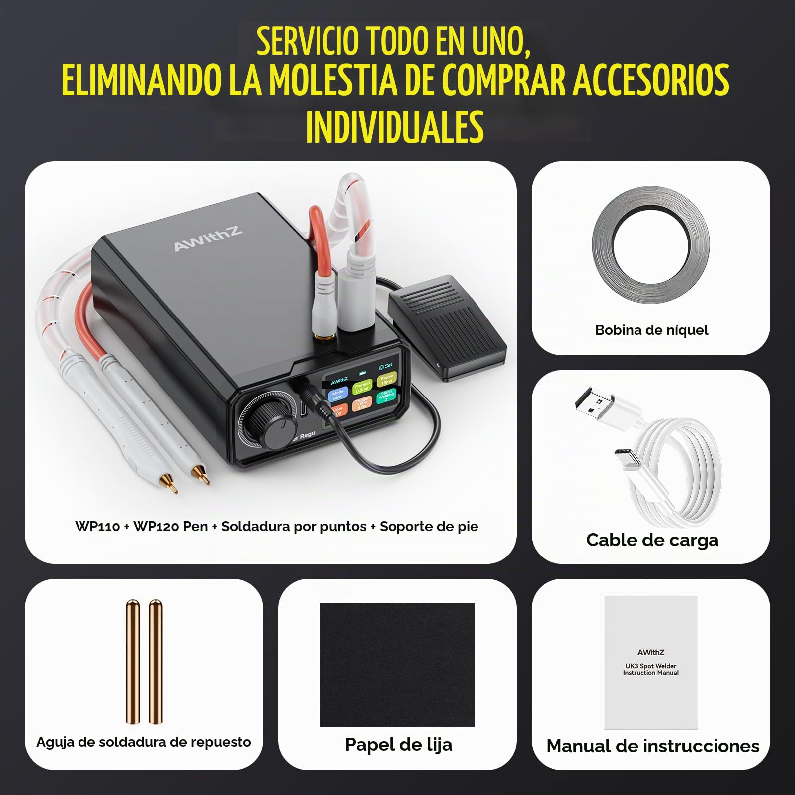 Soldadora de puntos con batería, 9000W, UK3, 10000mAh, mando con botón giratorio, 100 marchas, pedal de pie, soldador de puntos de 0,1–0,3mm para hacer paquetes de baterías DIY