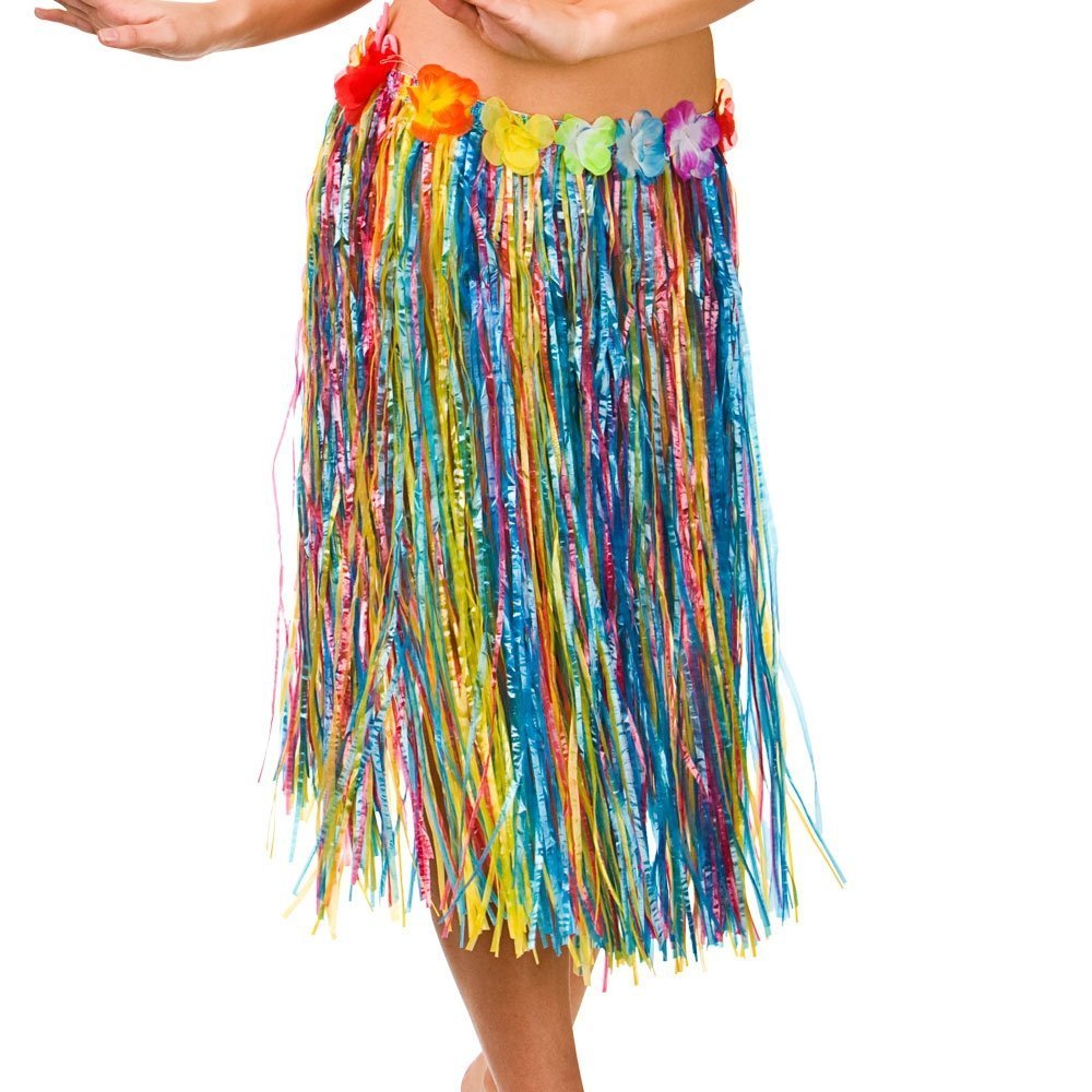 Wicked Costumes Women's Multi-Coloured Adult Multicolour Hawaiian Hula Skirt - One Size