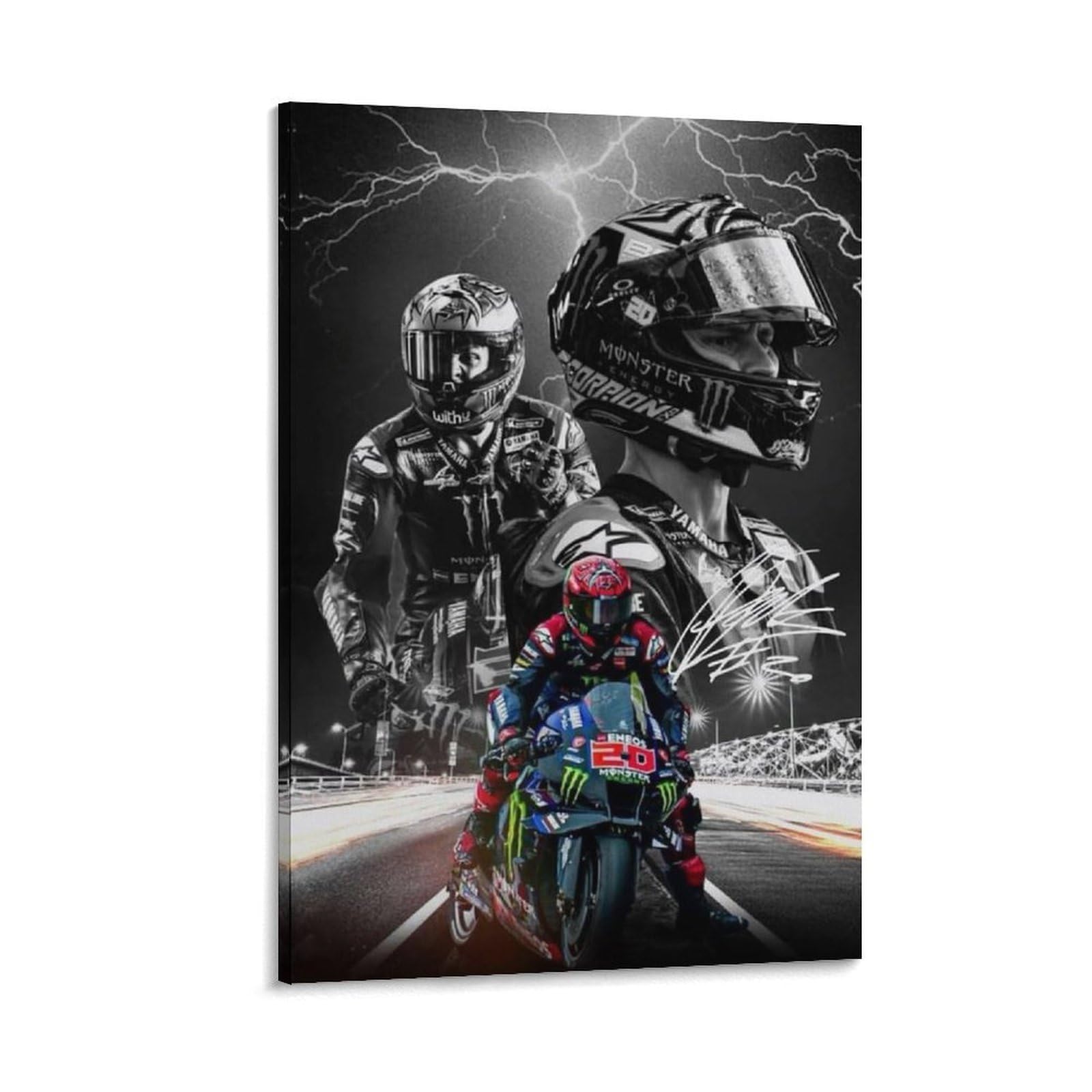 FCOIN Fabio Quartararo Canvas Poster Artworks Canvas Poster Wall Art Prints Home Modern Decor 08x12inch(20x30cm)