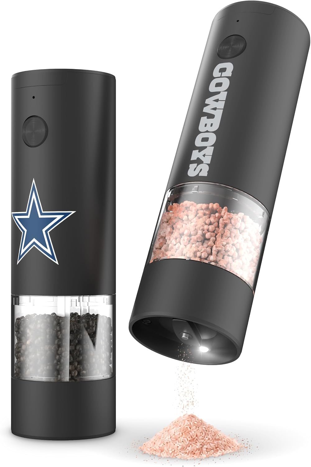 SOAR NFL Electronic Salt and Pepper Grinder Set- Dallas Cowboys