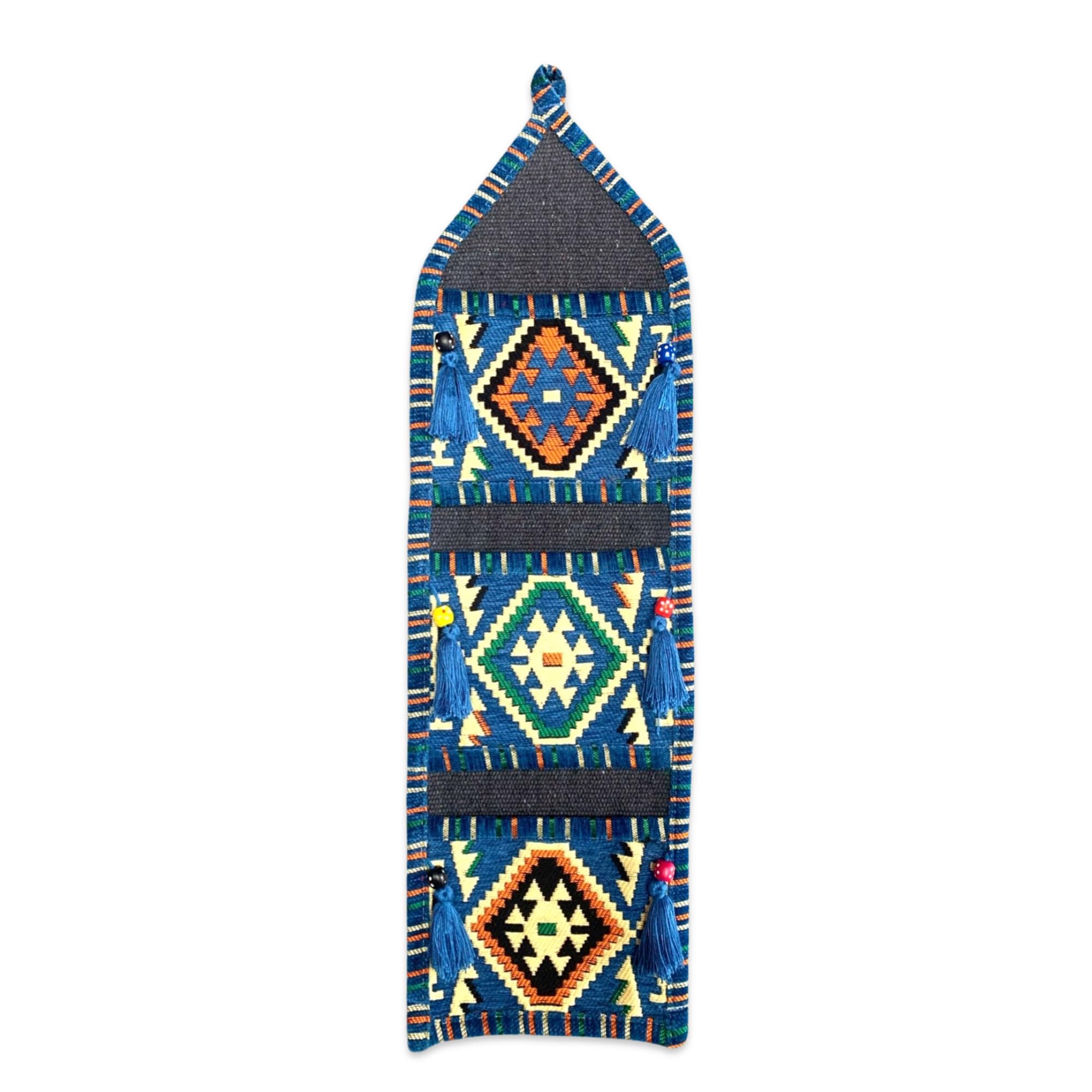 SPIRIT HOME INTERIORS Bohemian Moroccan Kilim Wall Tapestry - Turkish Kilim Wall Hanging - Anatolian Kilim Rug Wall Art: Tribal Boho Vibes (Anatolia Blue)