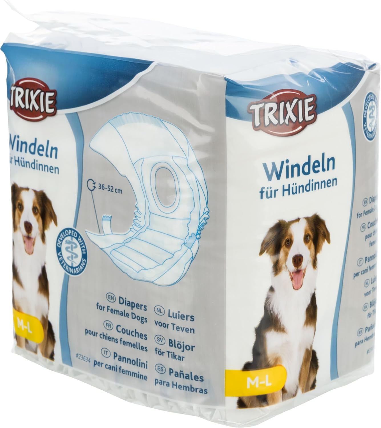 Trixie M—L Dog Diapers 12 Pcs, for Female Dogs only