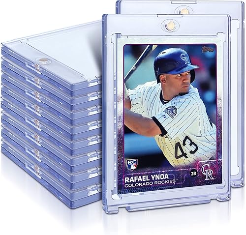 Kitoyz Tarjetero magnético de 12 quilates para tarjetas intercambiables, funda de tarjetas de béisbol de 35 PT, protectores de tarjetas deportivas,