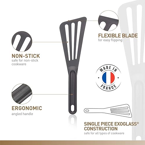 Miniatura 3 de Matfer Bourgeat Exoglass® - Espátula Pelton de alta temperatura, color negro