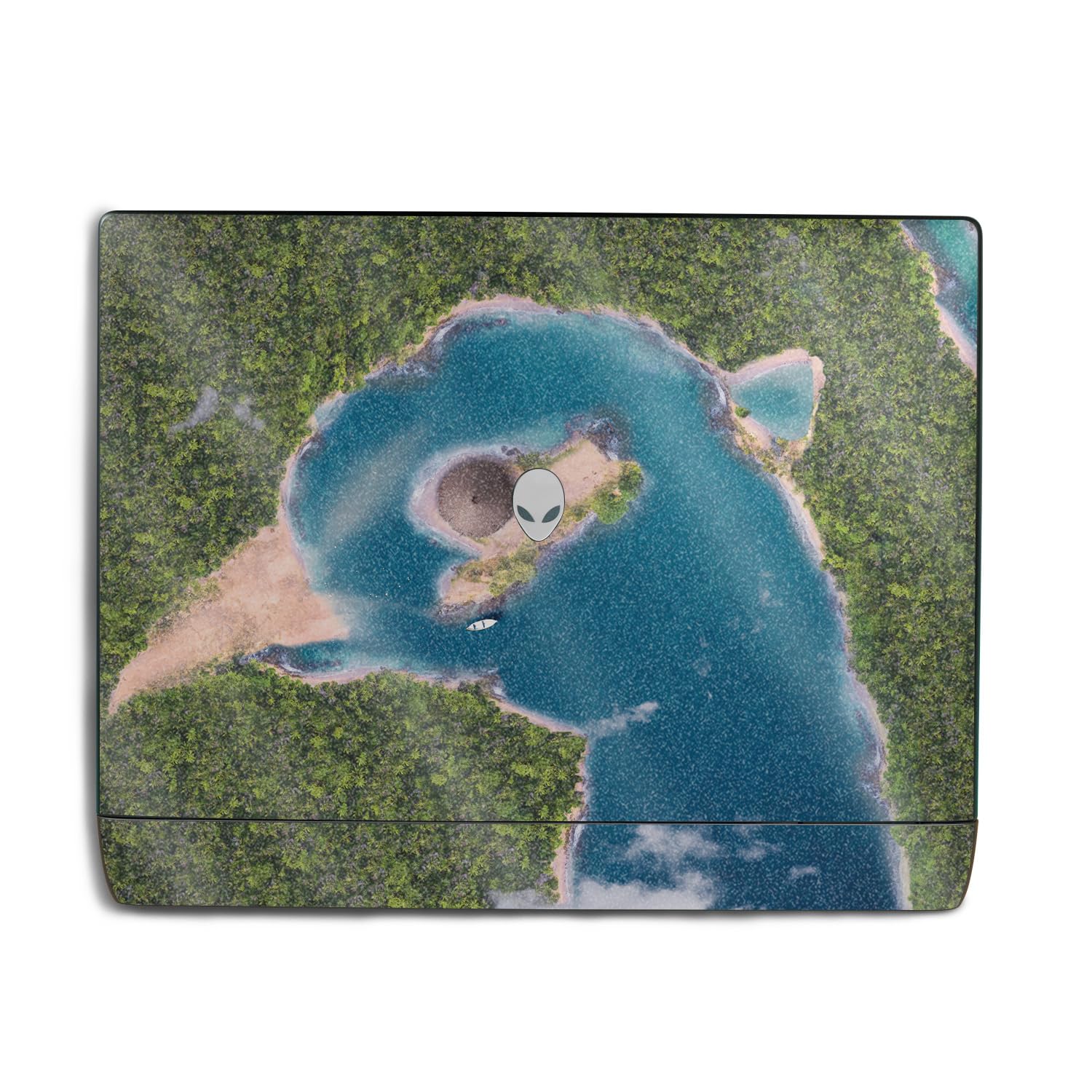 Glossy Glitter Laptop Skin Compatible with Alienware 18 Area-51 (2025) - Arial Beach - Premium 3M Vinyl Protective Wrap Decal Cover - Easy to Apply | Crafted in The USA by MightySkins
