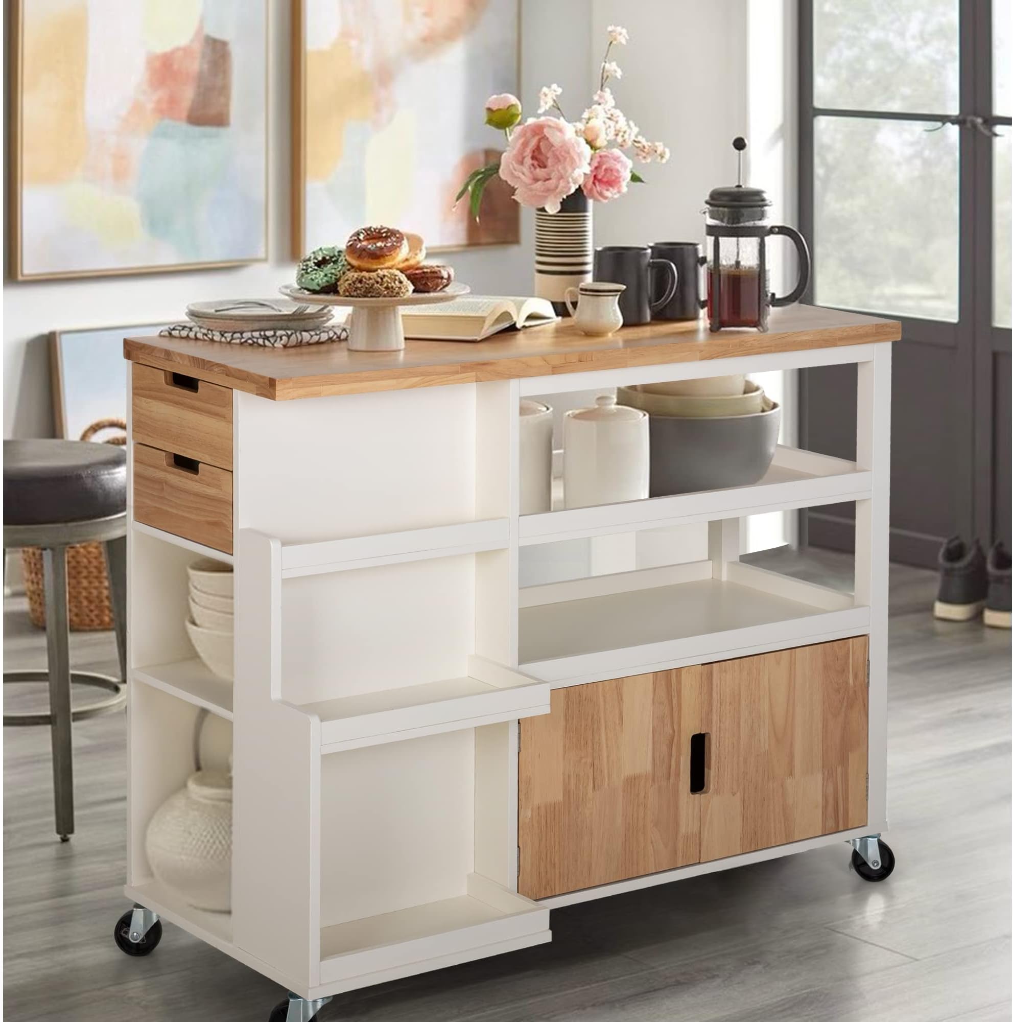 Mahogany Kitchen Cabinets Rolling Kitchen Island, Bar Cart Kitchen