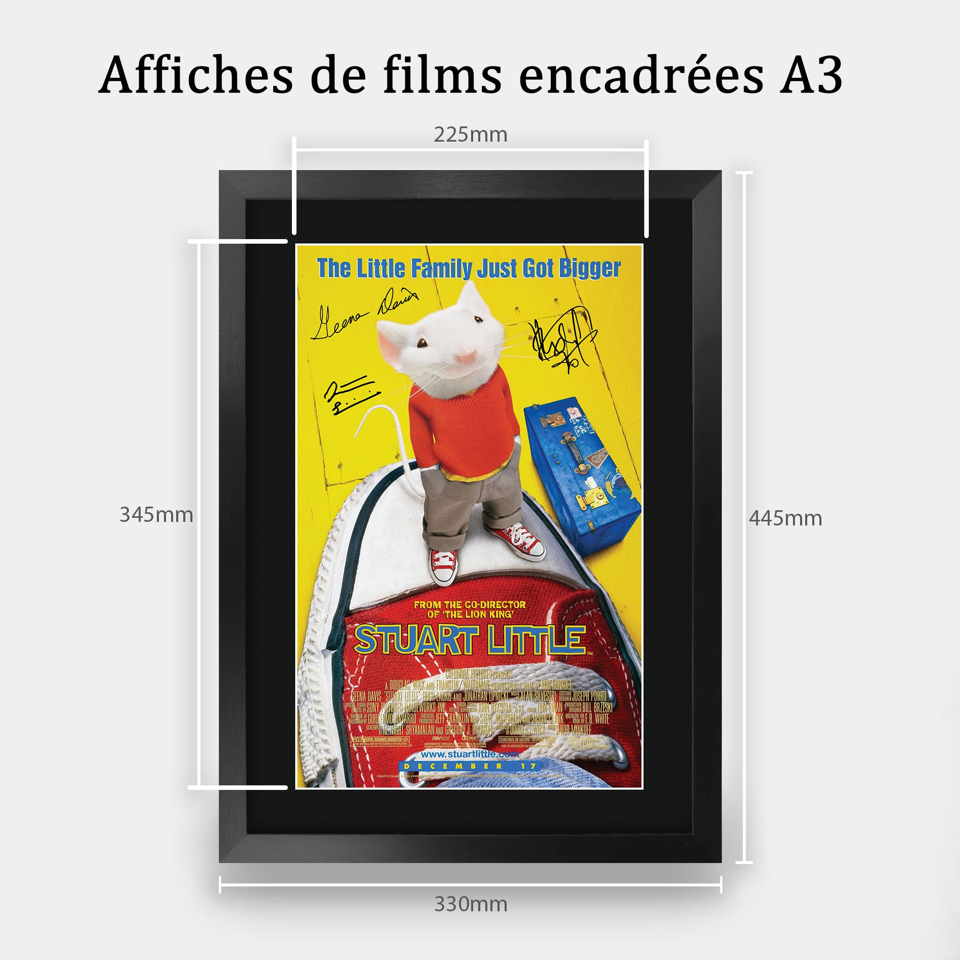 HWC Trading FR A3 Casper Cadeaux imprimés affiche photo autographe signée pour les fans de cinéma - A3 Encadré