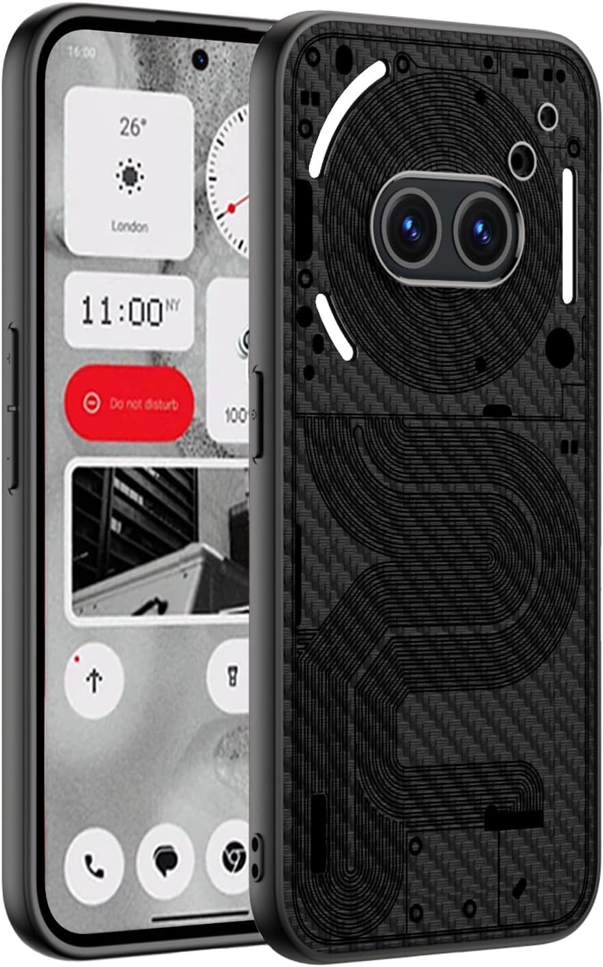 Case for Nothing Phone 2a Cover,TPU Leather Drop-Resistant Non-Slip Phone Case for Nothing Phone 2a-Carbon Fiber, ZB-001