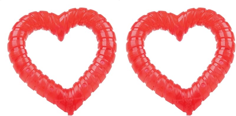 Brinquedo para Mastigar e Resfriar para Filhotes SmartPetLove Snuggle Puppy em Formato de Coração, 2 unidades