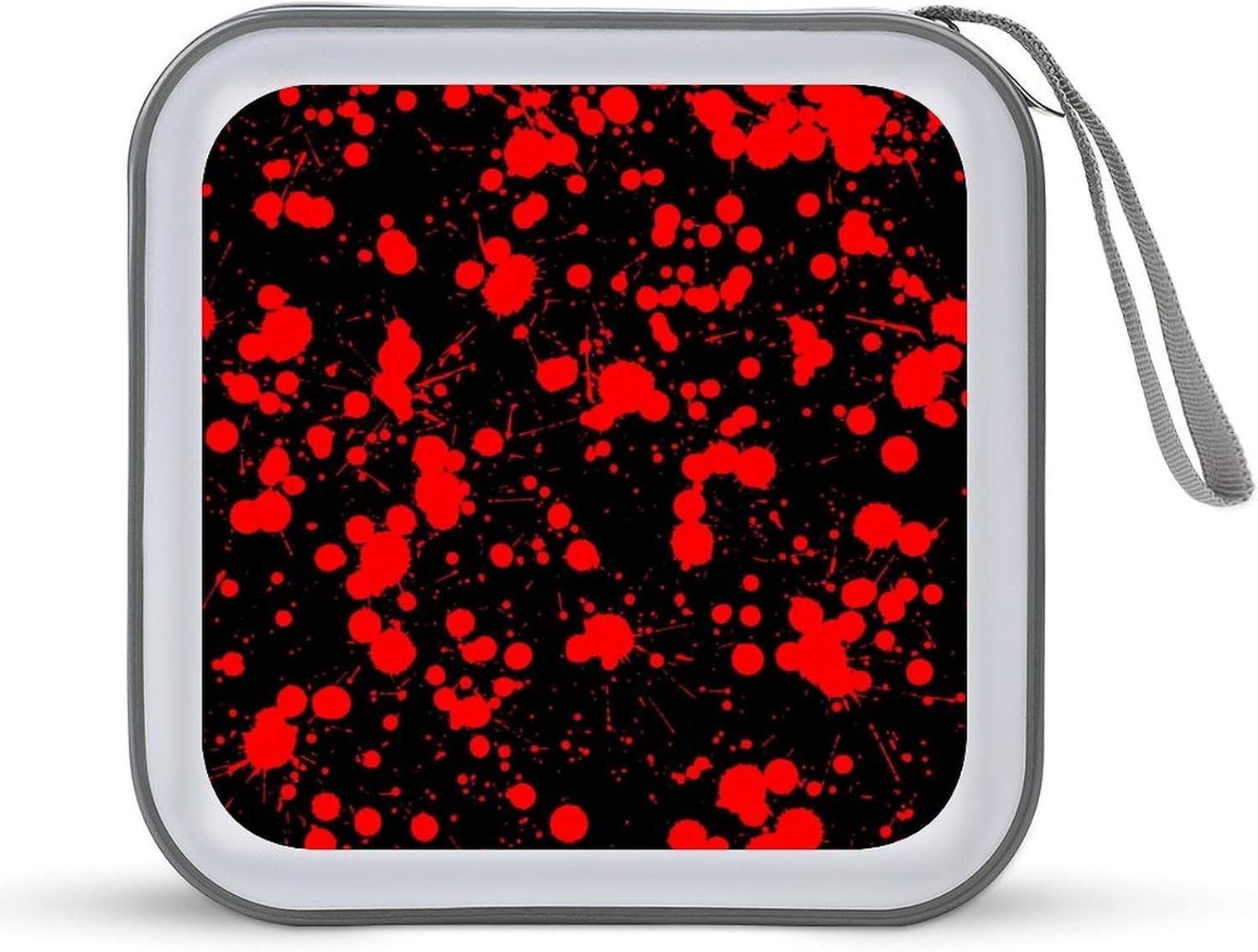 CD DVD Case Holder Blood Splatter Red Disc Wallet Storage Case 40 Capacity