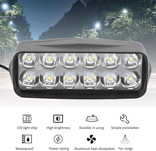 Miniatura 3 de Keenso Ebike - Faro delantero universal de 12 V-100 V, 1200 lm, alto brillo, luz eléctrica para bicicleta, luces LED para motocicleta, bicicleta