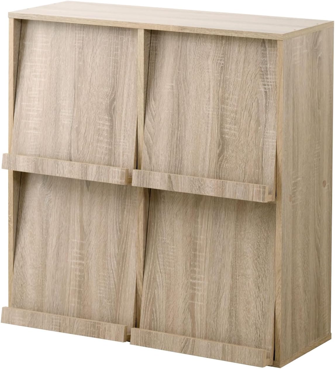 上質オーク材マガジンラック木製4段ブックシェルフ''インダストリー系 上質オーク材マガジンラック木製4段ブックシェルフ''インダストリー系