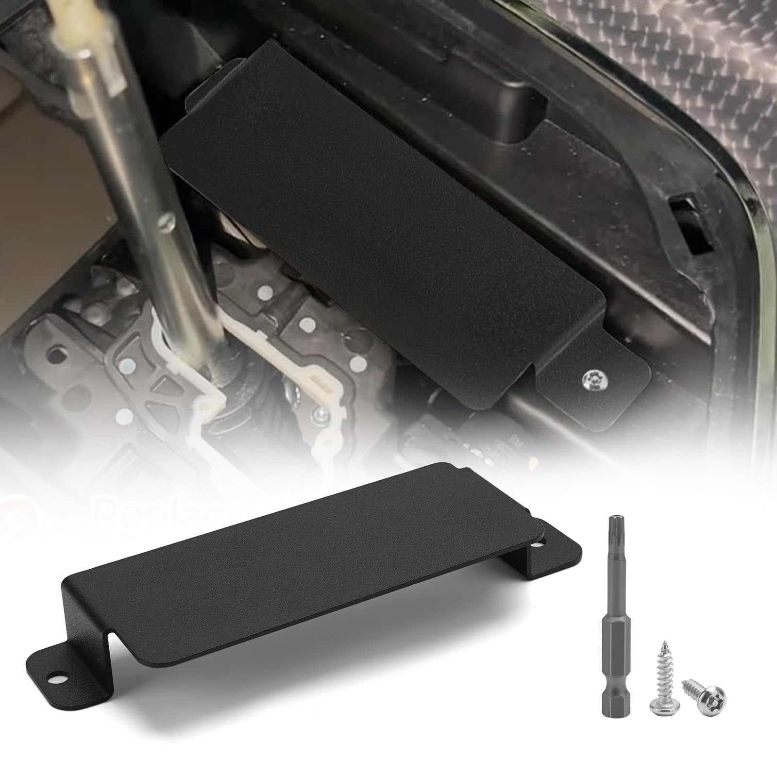 YIBEICO Steel Neutral Cover Plate, Anti-Theft Cover Plate Device for Dodge Challenger SRT Hellcat Redeye,SRT Hellcat, Scatpack 392, Daytona, Hemi 2015-2023 with Tamper-Proof Screws & T-20 Tool