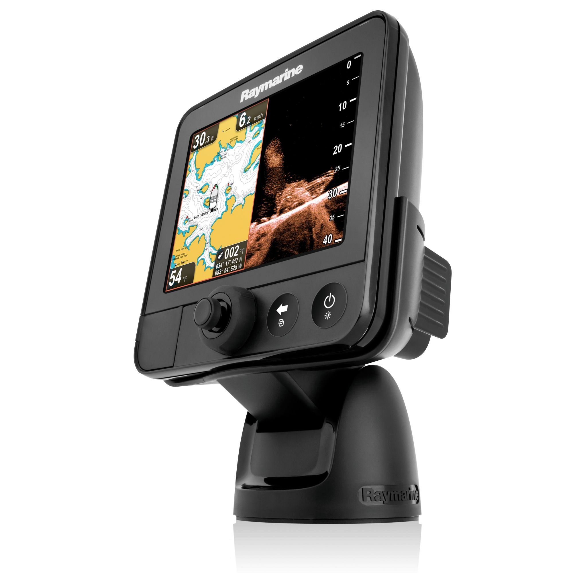 Raymarine Drangonfly 7-sonda GPS, schermo 7", con sonda modulo di Chirp interno e trasduttore di popa DownVision CPT-60