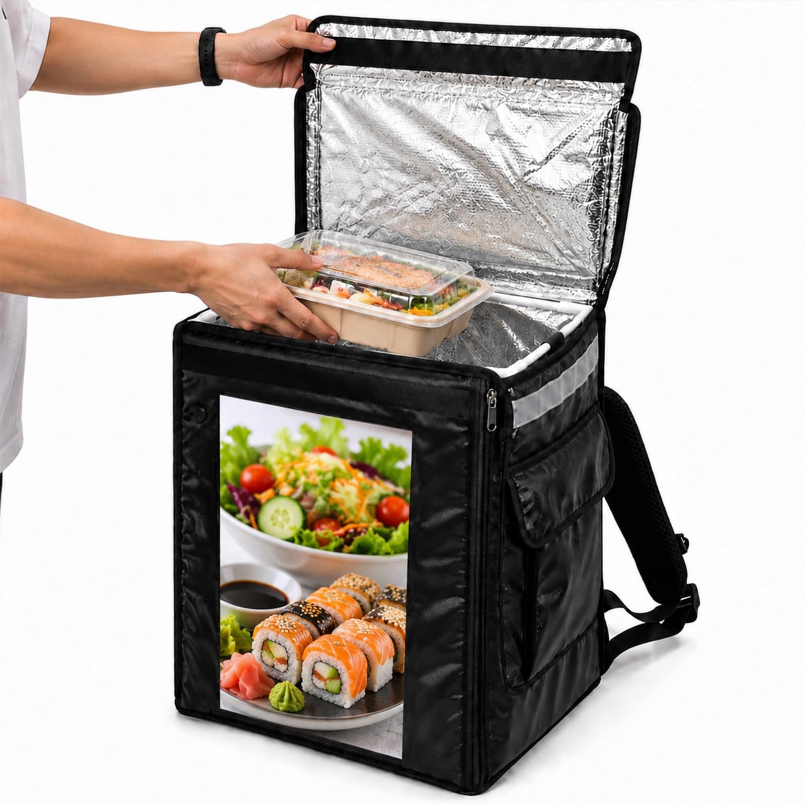Plecak Reklamowy LCD, Ekran 18,5 Cala o Jasności 1000 Nitów na Zewnątrz | Wi-Fi, USB, HDMI i Pamięć 16 GB Ułatwiają Aktualizacje Treści dla Restauracji, Kampusów i Nocnych Targów Miejskich