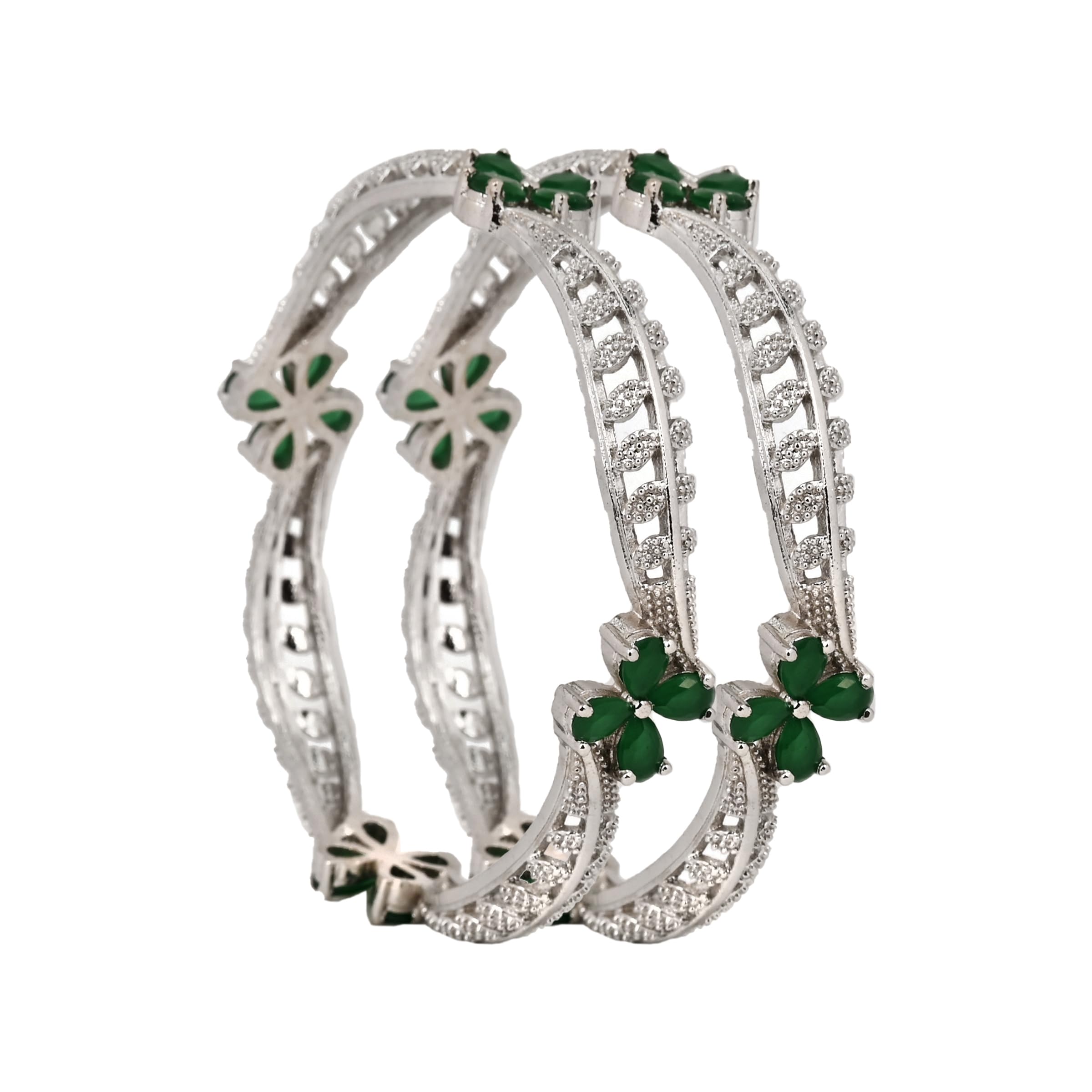 See full amazon price history chart for Zevarly Rhodium Plated Green Zircon stone AD Bangles for Women/Girl Zevarly Rhodium Plated Green Zircon stone AD Bangles for Women/Girl (B0CBPW6LKJ) Amazon Price History, Amazon Price Tracker