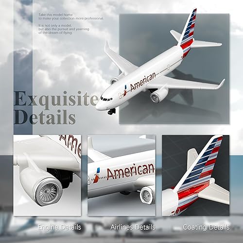 Miniatura 4 de Joylludan Modelo de avión americano 1/400 para colecciones y exhibiciones