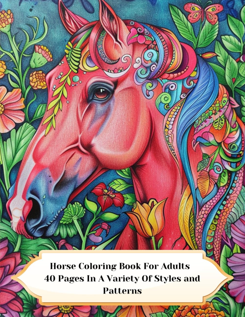 Horses Colouring Book: Colouring Book for adults