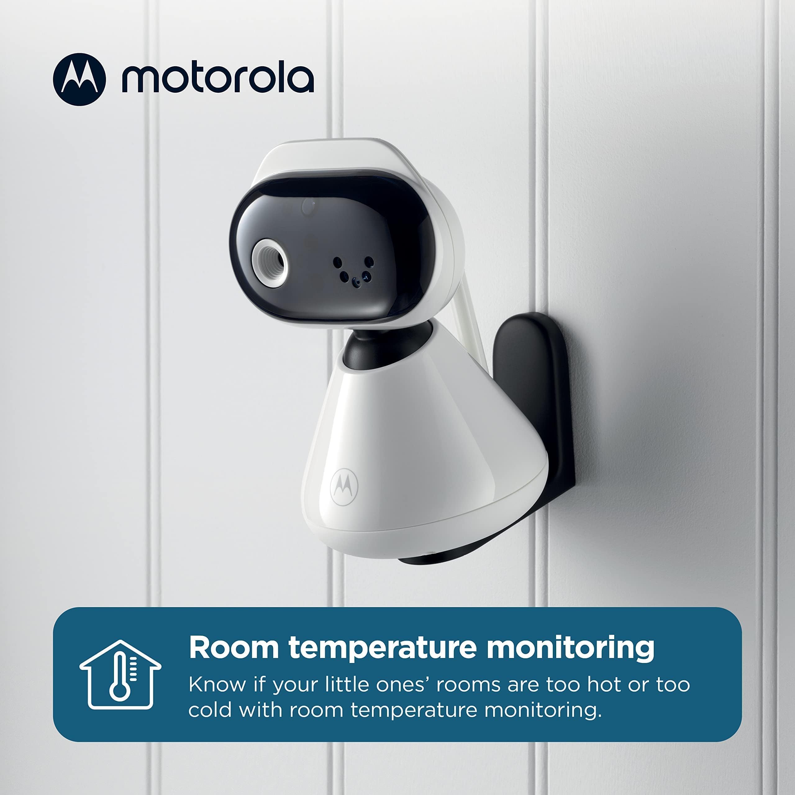Motorola Nursery PIP1500 Baby Monitor con Telecamera, Unità Genitore da 5", Comunicazione a 2 Vie, Temperatura Ambiente, Visione Notturna a Infrarossi, Portata 300 m