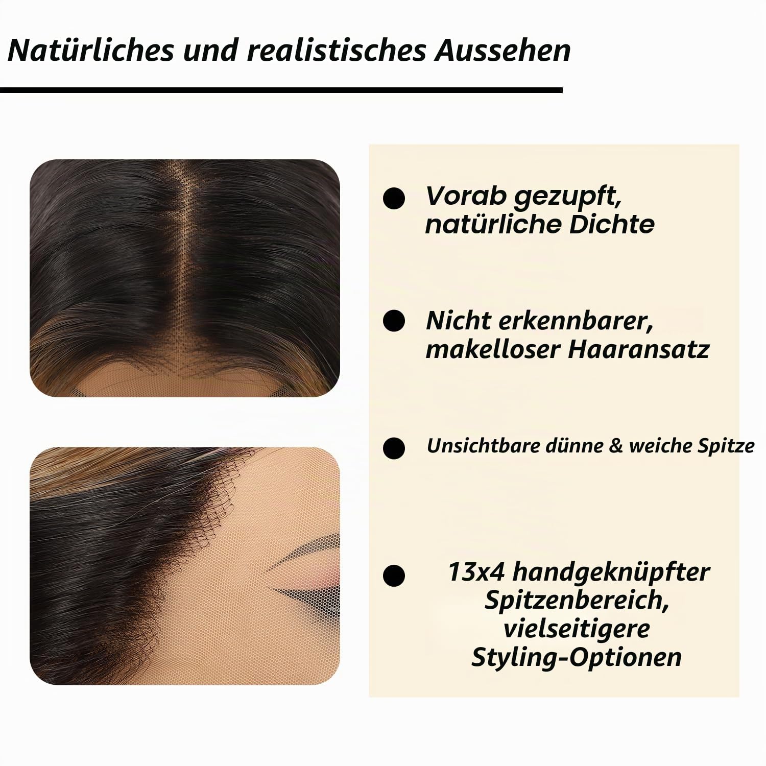 Sapphirewigs 13x4 Lace Front Perücke Synthetische Honey Braun Perücken 26 inch