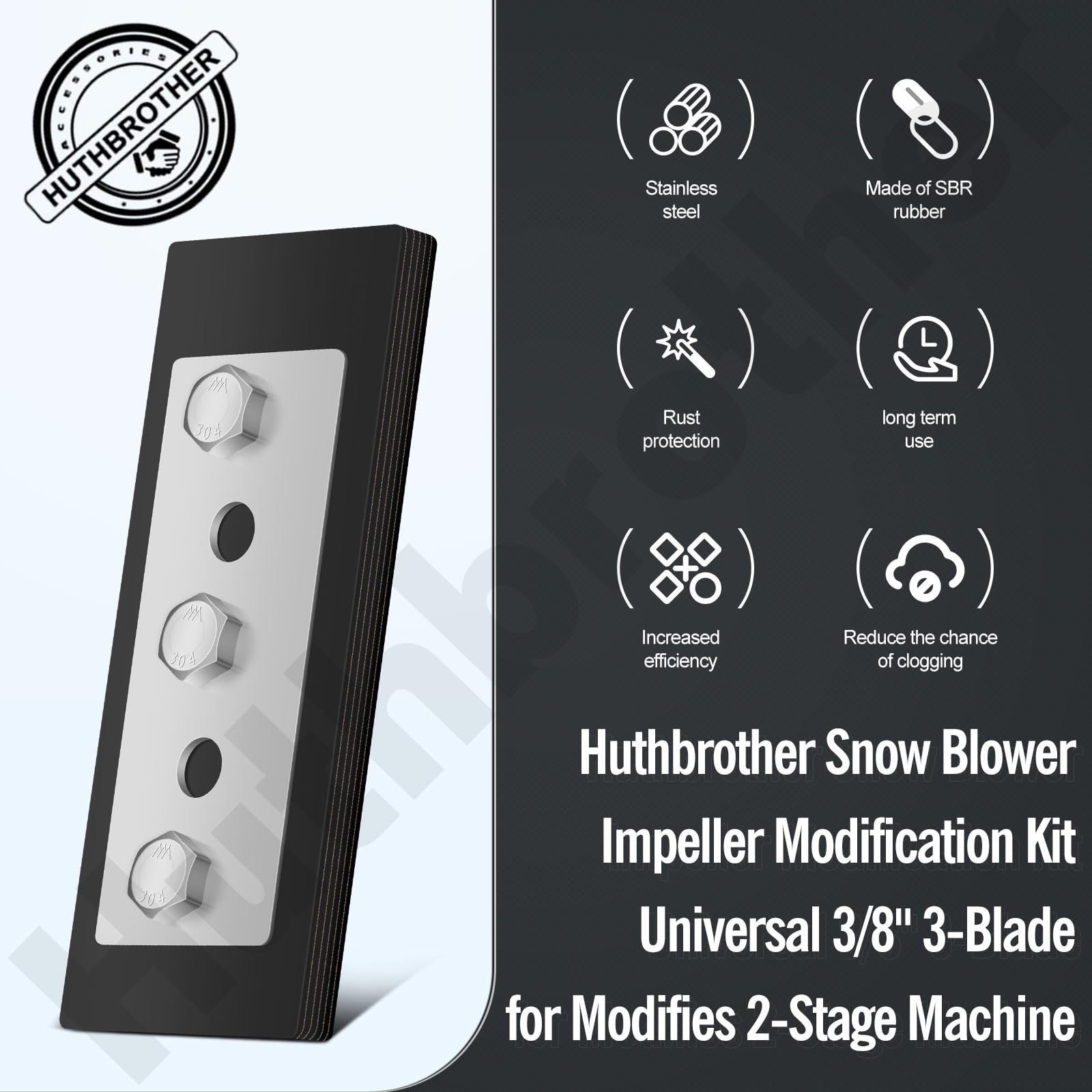 Snapklik.com : Snow Blower Impeller Modification Kit Universal 3/8