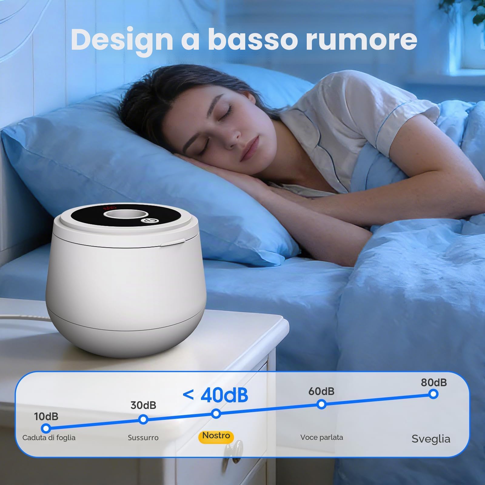 Pulitore a ultrasuoni, 45000 HZ Pulitore a ultrasuoni UV con 4 modalità di pulizia, camera di pulizia UV da 200 ml con timer digitale, per apparecchi ortodontici, ortesi, protesi, testine spazzolino