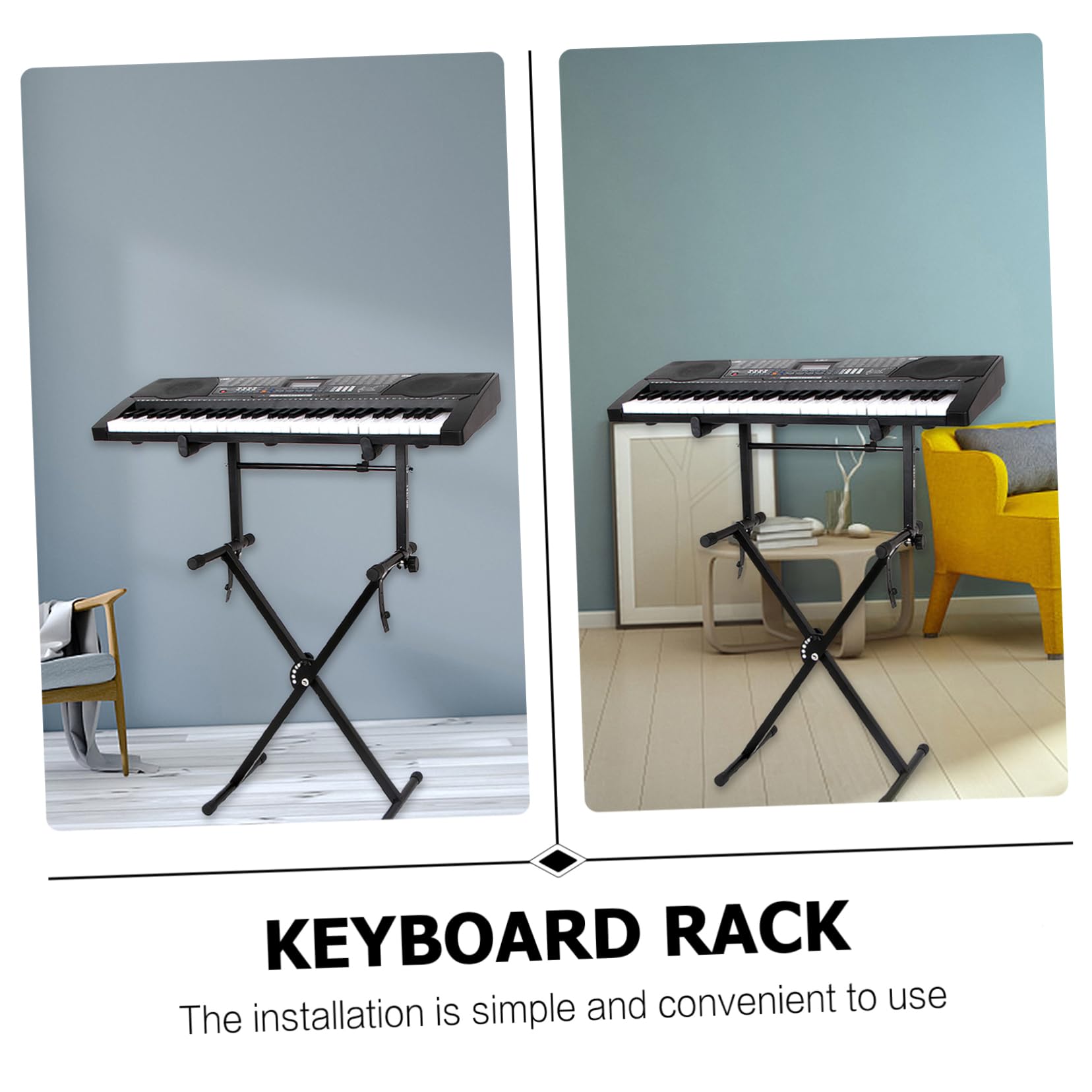 JOINPAYA Universal Keyboard Rack Electric Piano Stand 2 Tiers Secure Locking Mechanism