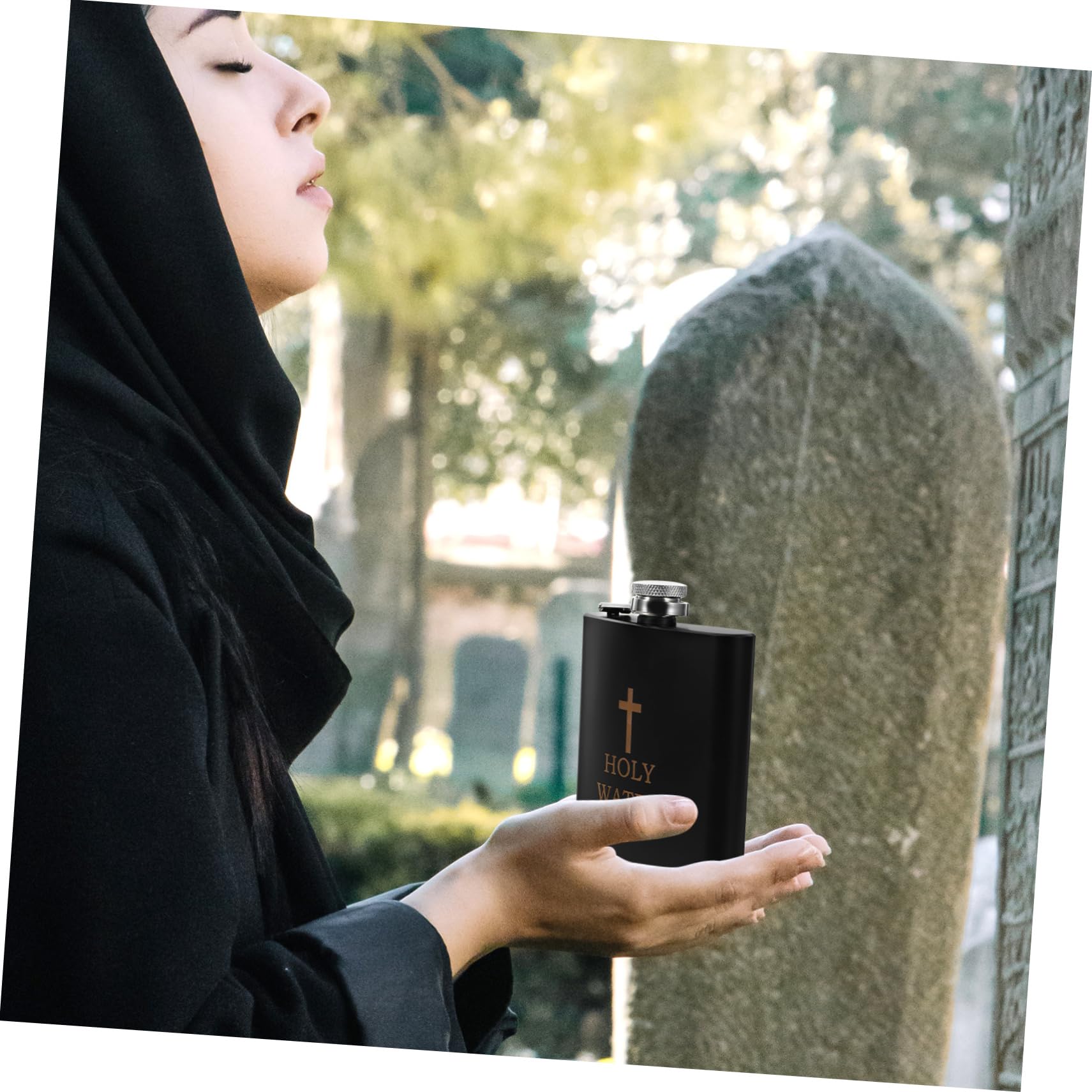 Mipcase 4 Pezzi Fiaschetta Santa Acciaio Inossidabile Portatile per Attività Outdoor per Amanti Della Natura
