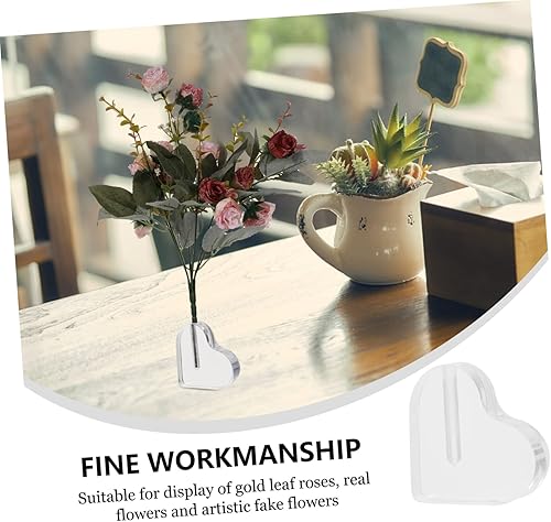 Miniatura 7 de BESTOYARD 2 piezas de base de arreglo floral de acrílico alto jarrones de vidrio transparente para el hogar, jarrón grande para piso, florero de